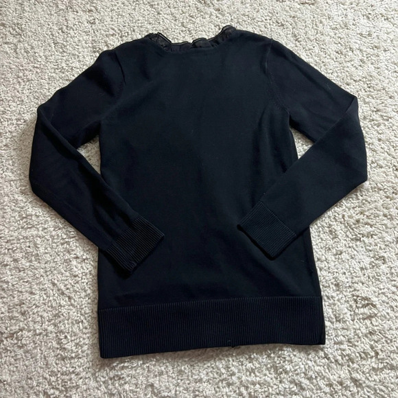 Big Kids Gap Size XL Black Ruffled Cardigan Sweater - Picture 5 of 5